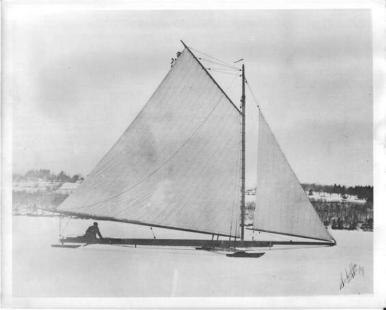 Yacht, 1887. /Nthe American Steel Sloop Yacht, 'Volunteer,' Built